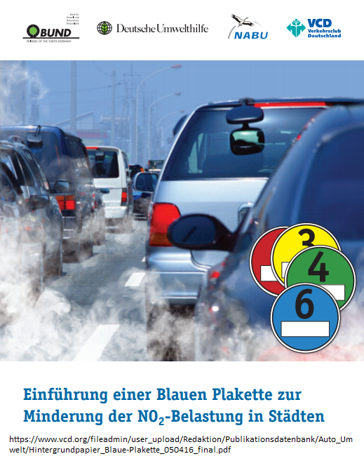 Für die Minderung der NO2-Belastung in den Städten setzen sich die Umweltverbände BUND, Deutsche Umwelthilfe, NABU und VCD ein. Dennoch ist Deutschland derzeit Europameister in Sachen Luftverschmutzung.